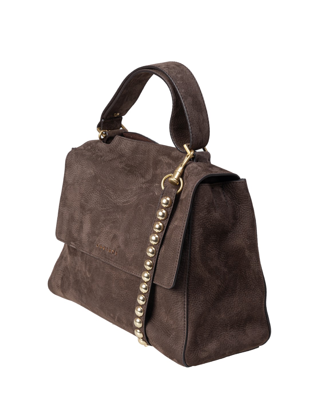 shop ORCIANI  Borsa: Orciani borsa Sveva misura media realizzata in pelle nubuck.
Può essere indossata a mano, a spalla o cross-body.
Tracolla di cuoio con borchie lunga 100 cm e tracollina di servizio removibile.
Manico regolabile.
Finiture in galvanica ottone dorato.
Interno, bordi e cuciture color testa di moro.
Chiusura con bottone magnetico e apertura a scomparsa nella parte alta della patta.
Tasca interna con zip.
Due taschini interni aperti.
Dimensioni: larghezza 32 cm, altezza 24 cm, profondità 15 cm.
Composiizone: 100% pelle di bovino.
Made in Italy.. BT2006 NBB-T.MORO number 856450